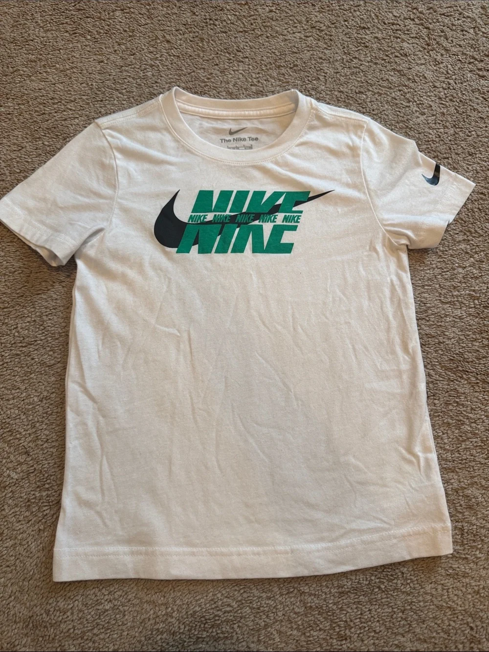 Nike Kids White Graphic Tee Bundle with Colorful Logos